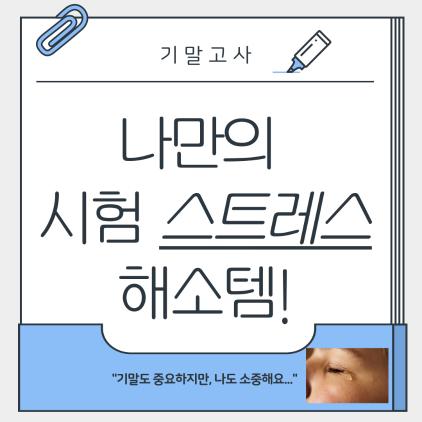 SNS 서포터즈 새솔이 추천하는 ‘나만의 시험 스트레스 해소템’ 대.공.개!